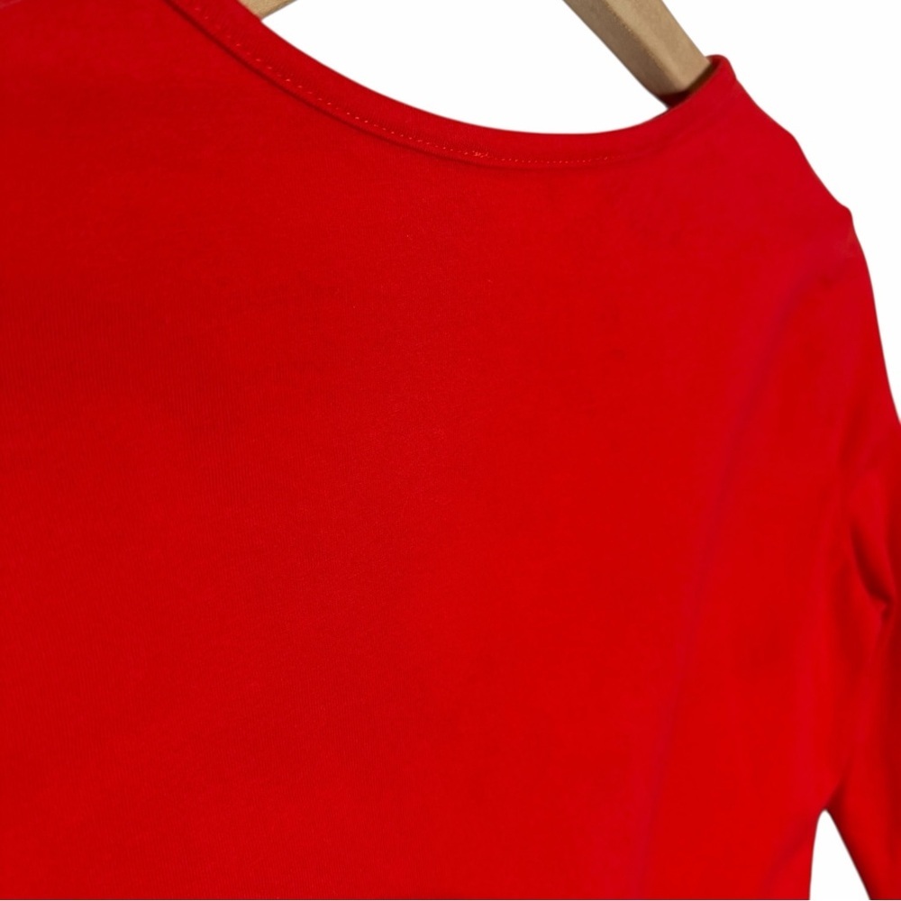 Lioness Love Bites Red Cropped Long Sleeve Top Valentine Heart Graphic M - Picture 7 of 7